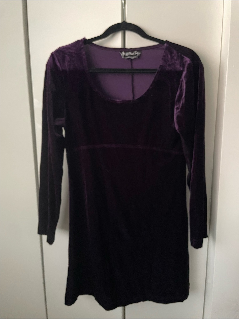 All That Jazz Velvet Scoop Neck Mini Dress - Purple